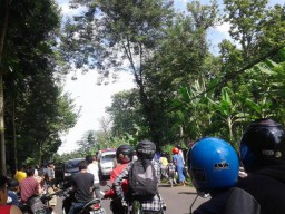 Oleng, Mobil Plat Merah N-30-YP Nyeruduk Pohon di Sari Kemuning