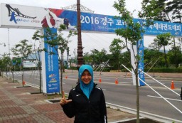 Isdias, Atlet Cantik Asal Lumajang Wakili Jatim di Kejuaraan Korea Open Taekwondo Championship