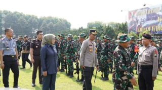 Ketua DPRD Hadiri Latihan Lapangan Pengamanan Konflik Sosial Pilkada Lumajang