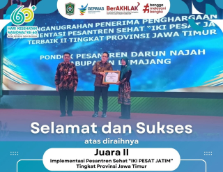 Ponpes Darun Najah Lumajang Juara 2 Implementasi Pesantren Sehat Tingkat Jatim 2024