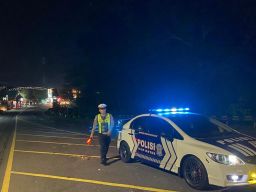 Satlantas Polres Lumajang Gelar Patroli Blue Light Antisipasi Balap Liar dan Knalpot Brong