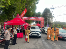 Ramai Pengunjung, Pengamanan Bazar UMKM Ramadan di Alun-Alun Lumajang Diperketat