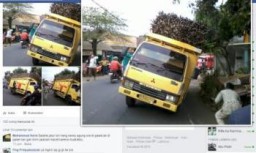 Penampakan Foto Detik-detik Truk Pengangkut Tebu Terguling di Randuagung Hebohkan Facebooker