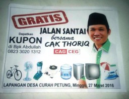 Ayoo..! Ikuti Jalan Santai Berhadiah Menarik Bersama Cak Thoriq Cag Ceg di Kedungjajang