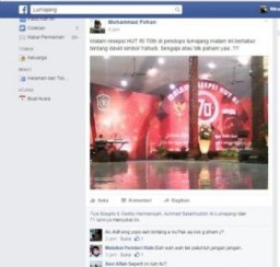 Background Resepsi HUT RI ke 70 th di Pendopo Ada Bintang Segi Enam Hebohkan Faceboker