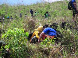 Laskar Hijau dan Puluhan Aktifis Lingkungan, Bersihkan Ilalang Lereng Lemongan