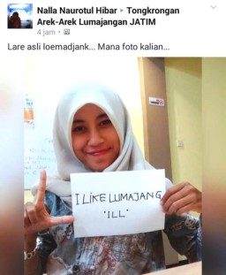 Lewat Medsos, Cewek Cantik Ini Ikut Promosikan Simbol L I Like Lumajang