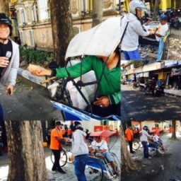 Charity Roti Pisang, Panitia Color Run 2015 Berbagi Dengan Abang Becak