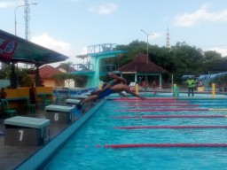 Ratusan Atlet Renang Bertanding di Kolam Veteran