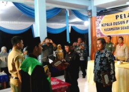 Kades Kutorenon, Faisal Rizal Resmikan Balai Dusun Biting II dan Lantik Kasun Terpilih