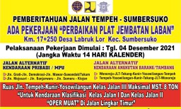 Ini Jalur Alternatif Penutupan Jalan Lumajang-Sumbersuko