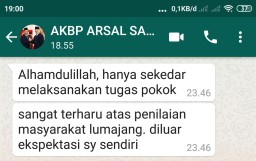 AKBP Arsal : Sangat Terharu atas Penilaian Masyarakat Lumajang