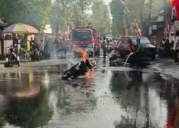 Sepeda Motor di Lumajang Terbakar, Diduga Konsleting Aki