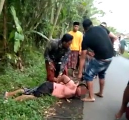 Maling Sepeda Motor Babak Belur Dihajar Massa di Ranuyoso Lumajang