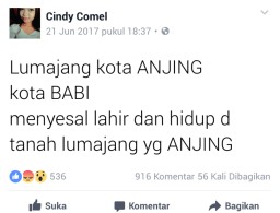 Buat Status Tak Senonoh, Pemilik Akun FB Cindy Comel Diperiksa Polisi