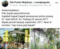 Bupati Sudah Anggarkan Perbaikan Jalan Desa Mojo, Tinggal Pelaksanaannya Saja