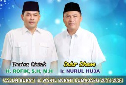 Pasangan Rofik-Nurul Direkom 5 Parpol Maju Pilkada Lumajang