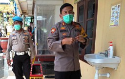 Ada Bilik Disinfektan di Polres Lumajang Bagi  Anggota dan Pengunjung