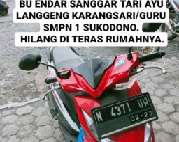 Pas Buka, Motor Guru SMPN 1 Sukodono Lumajang Raib Digondol Maling