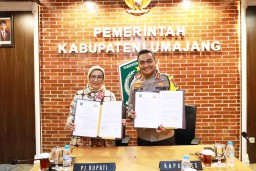 Polres Lumajang Terima Dana Hibah Ciptakan Pemilu Aman