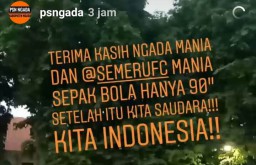 Supporter Ngada Mania dan Semeru Mania Jalin Keakraban Usai Laga