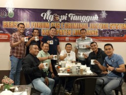 Kapolres, Kajari dan Ketua PN Lumajang Ngopi Tangguh CJS - SPP