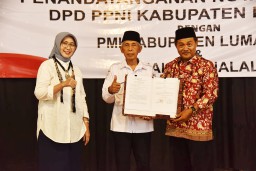 Bunda Indah Saksikan Nota Kerjasama PPNI dan PMI Lumajang