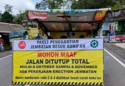 Jembatan Gantung Gladak Perak Lumajang Ditutup 30 Hari