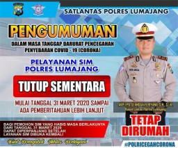 Satlantas Polres Lumajang Tutup Pengurusan SIM Sementara