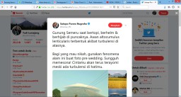 Fenomena Awan Caping Puncak Semeru Untuk Yang Hendak Menikah