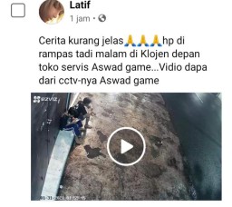 Viral, Aksi Perampasan HP Terekam CCTV di Klojen Lumajang