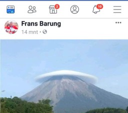 Gunung Semeru Logo Polda Jatim Tertutup Awan Caping, Pertanda Apa...?