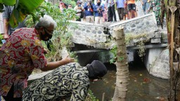 Cak Thoriq Lihat Jembatan Kalibendo Jebol Akibat Truck Pasir Lumajang