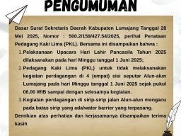 Pemkab Lumajang Tertibkan PKL Jelang Upacara Hari Lahir Pancasila