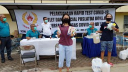 Atlet Puslatda Jatim Jalani Rapid Test Covid 19 di KONI Lumajang