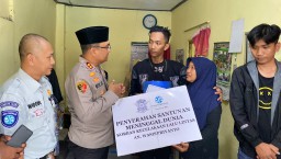 Polres Lumajang Salurkan Santunan Korban Tabrak Lari Dari Jasa Raharja