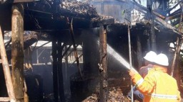 Tempat Penyulingan Cengkeh di Tukum Lumajang Ludes Terbakar