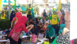 Ketua PKK Buka Lomba Mewarnai dan Gerakan Minum Susu Kambing