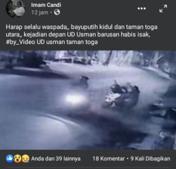 Viral Video Begal di Toga Lumajang Polisi Belum Terima Laporan