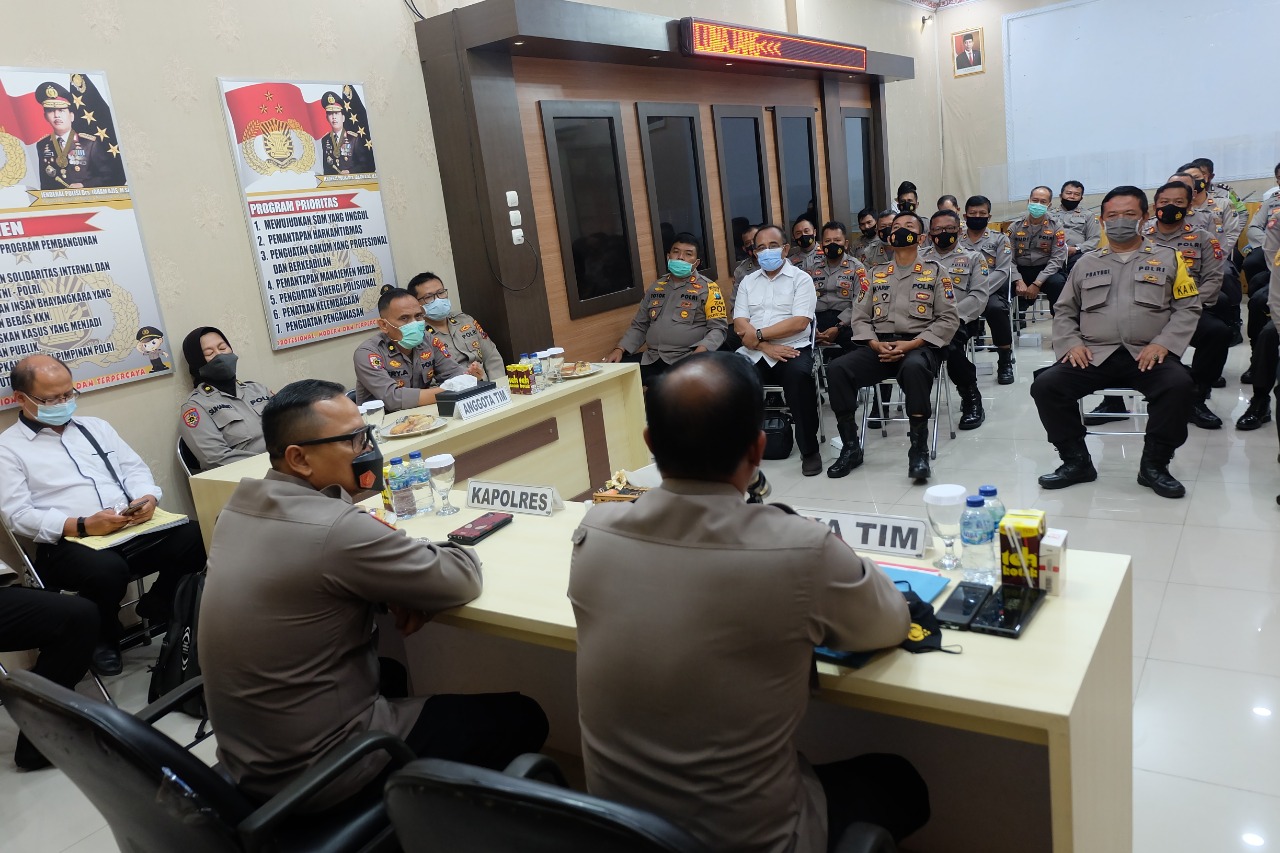 Tim Wasrik Itwasda Polda Jatim Kunjungi Polres Lumajang.