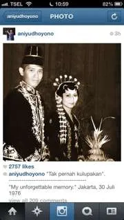 HUT Perkawinan ke-37, Bu Ani Pajang Foto Nikah dengan SBY di Instagram