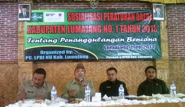 AKB NU Lumajang, Gelar Sosialisasi Perda Penanggulangan Bencana