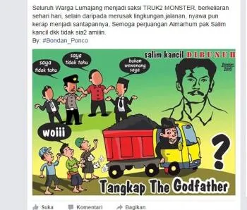 Kreatif...!!! Karikatur Kritiks Soal Tambang Pasir di Lumajang Ramai di Medsos