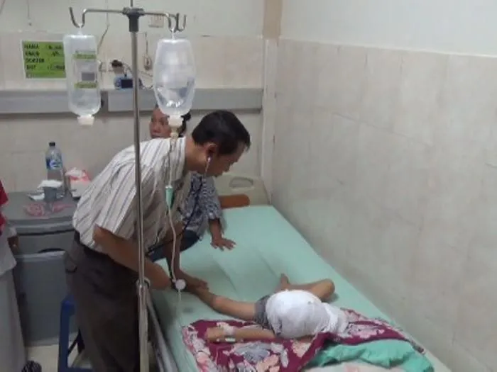Jansen, Bocah Yang Tercebur ke Penggorengan Dirawat di RSUD dr. Haryoto