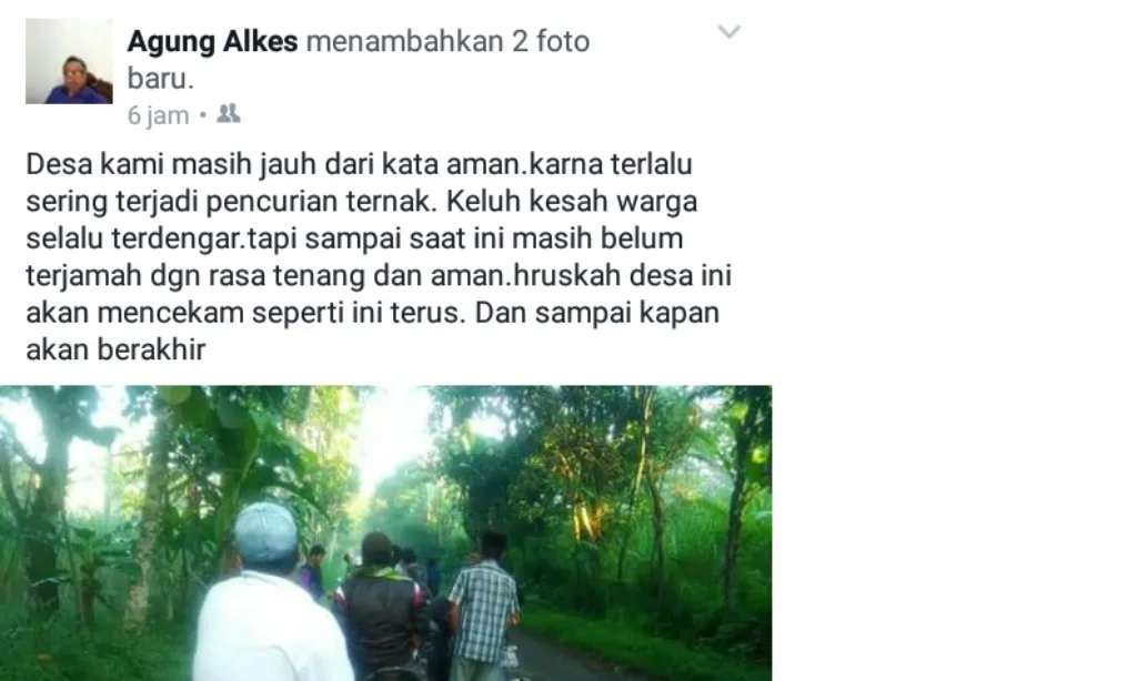 Maling Sapi Merajalela, Warga Ranuyoso Mengeluh di Facebook