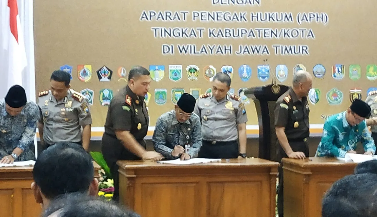 Plh Bupati, Kapolres dan Kajari Lumajang Sepakat Cegah Korupsi