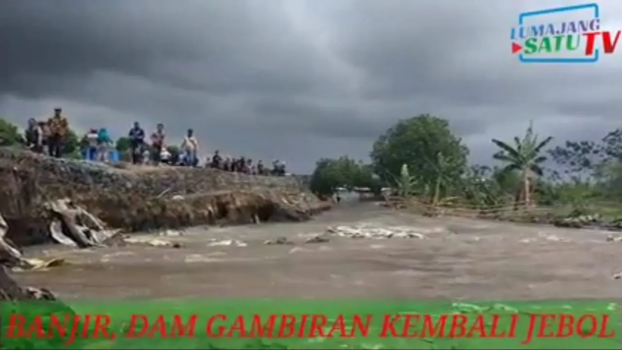 Video Tanggul Kaliasem Jebol dan Lahan Pertanian Lumajang Terendam