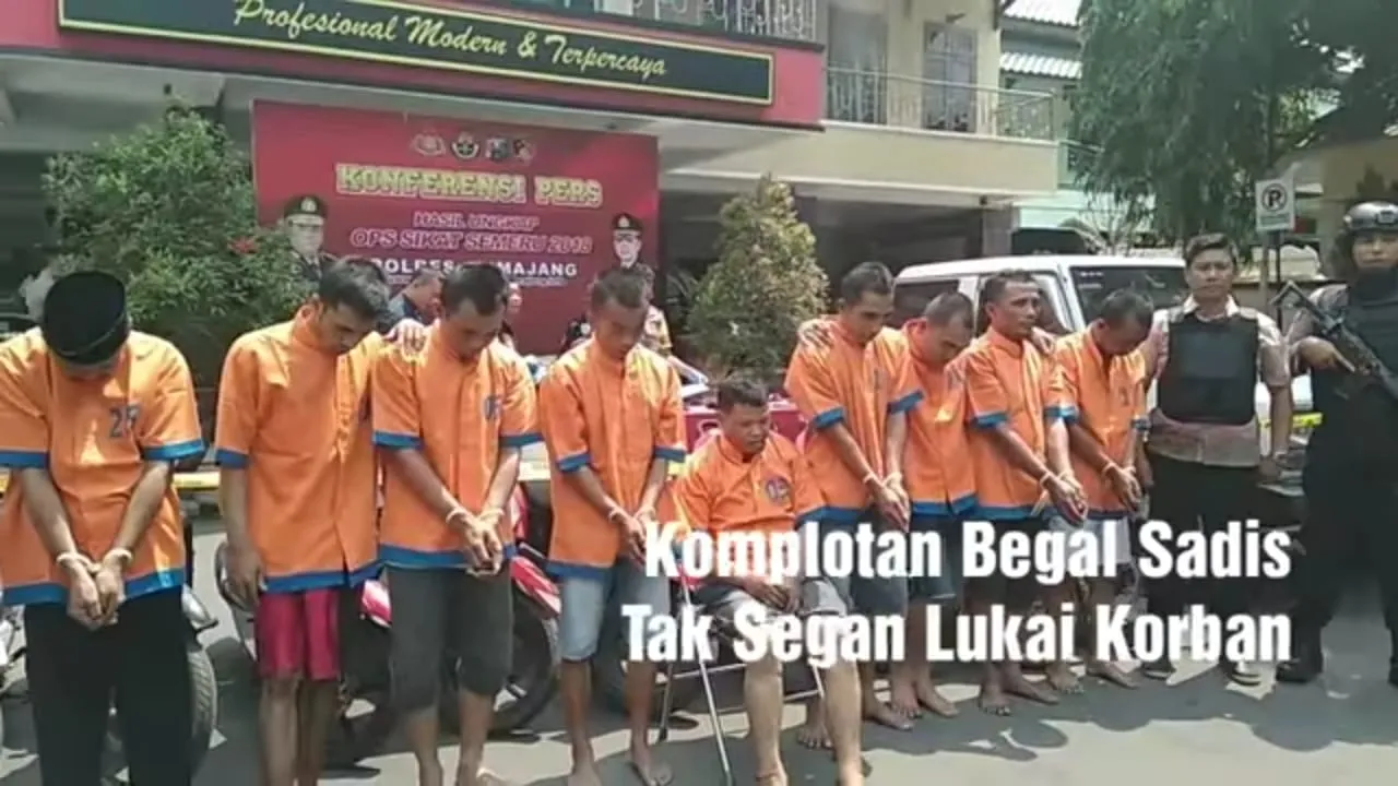Video Viral Polres Lumajang Tangkap Komplotan Begal Sadis