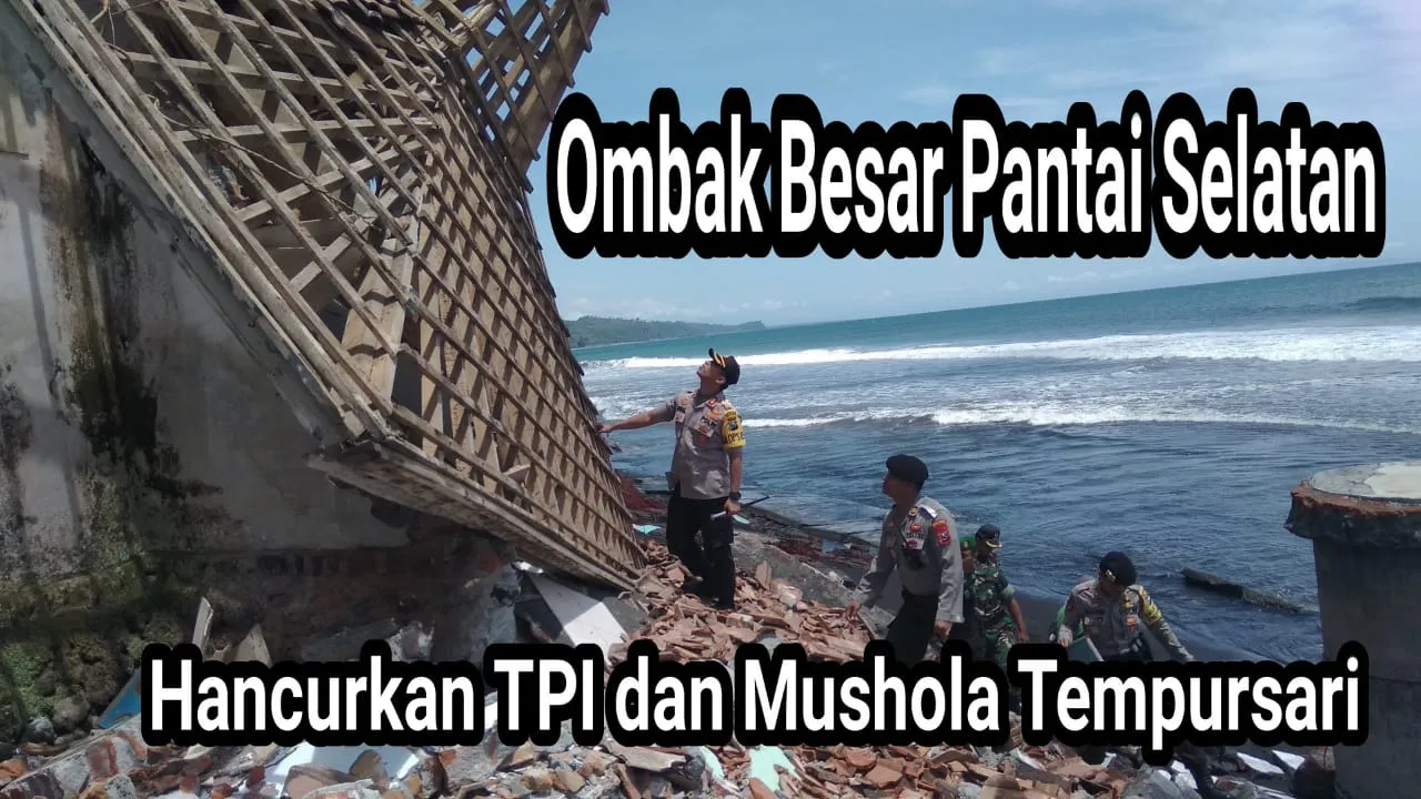 Video : Ganasnya Ombak Pantai Selatan Lumajang di TPI Tempursari