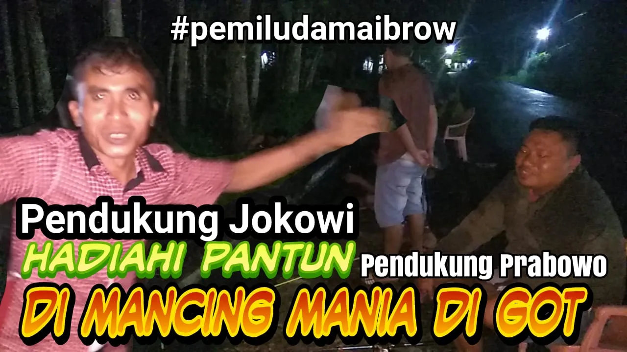 Video : Keseruan Pendukung Capres Jokowi - Prabowo di Mancing Mania